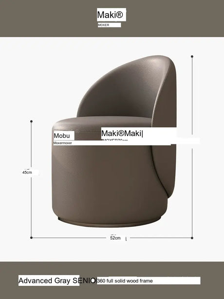 MOXER Araceli Elegant Leather Makeup Stool from MOXER