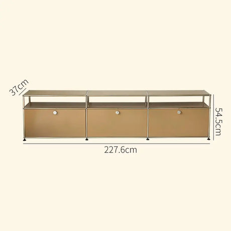 LAIMO Beatrice Retro Modular Stainless Steel Living Room Cabinet from LAIMO