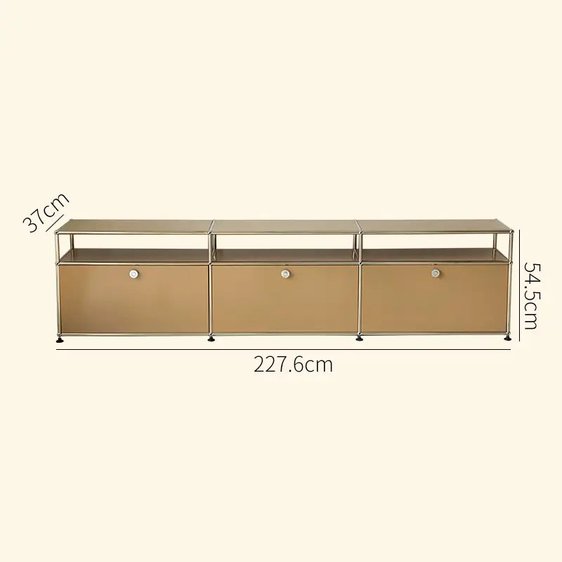 LAIMO Beatrice Retro Modular Stainless Steel Living Room Cabinet from LAIMO