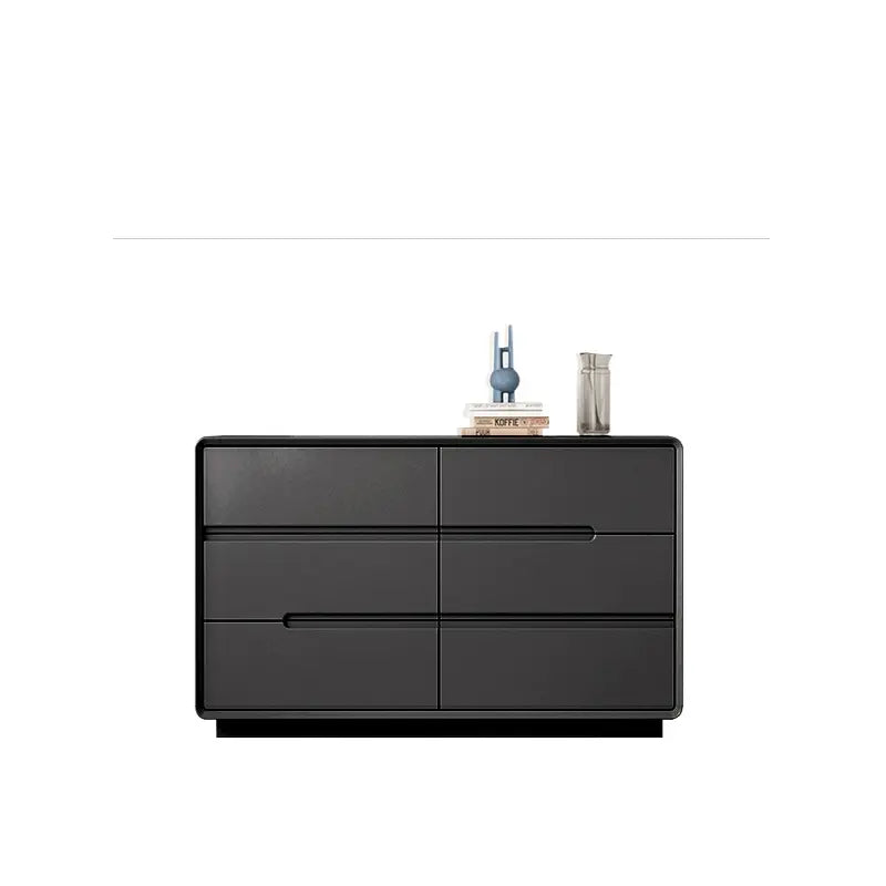 LINYUE Gideon Italian Black Minimalist Multi-Drawer Cabinet from LINYUE