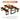 WEIMEI Araceli Industrial-Grade Dining Set Iron Solid Wood Restaurant Table from WEIMEI