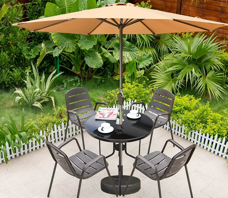 MOJIA Florian Porcelain Pillar Garden Umbrella for Outdoor Lounging from MOJIA