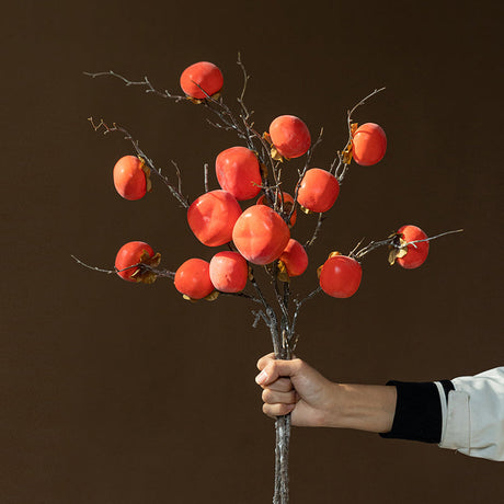 JUHAN Thalassa Lush Decorative Simulation Persimmon Branches from JUHAN