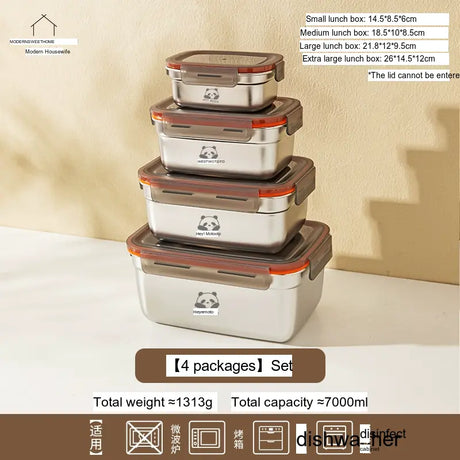 MH Carlotta Stainless Steel Sealing Bento Box from MH