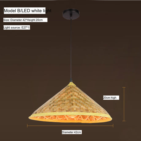 BOJI Armand Vintage Multi-Color Straw Hat Lampshade from BOJI