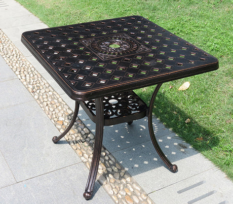 MOJIA Osiris Wrought Iron Outdoor Coffee Table for Timeless Charm from MOJIA