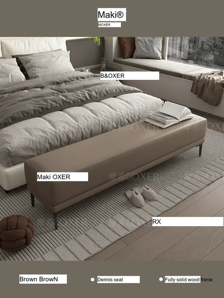 MOXER Elowen Chic Leather Bedside Bench from MOXER