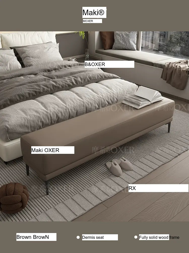 MOXER Elowen Chic Leather Bedside Bench from MOXER