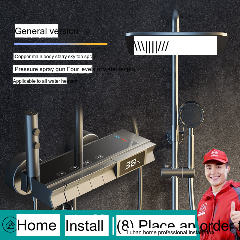 COMFBATH Shower Set with Rainfall Showerhead from HOBBYTREE