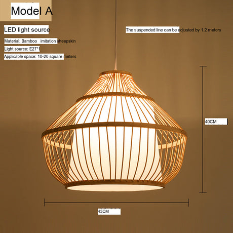 BOJI Amaterasu Elegant Bamboo Balcony Lamp from BOJI
