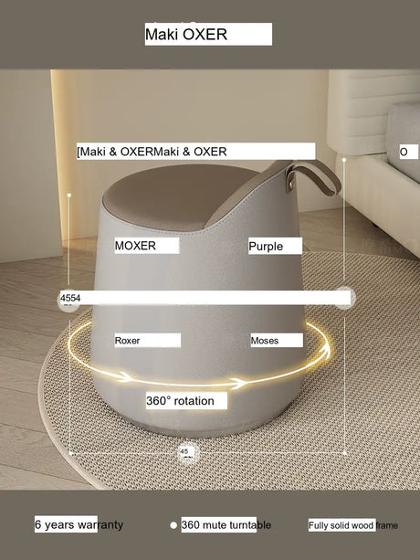MOXER Ikebana Elegant Cream Makeup Stool from MOXER