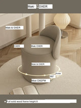 MOXER Elowen Luxurious Leather Makeup Stool from MOXER