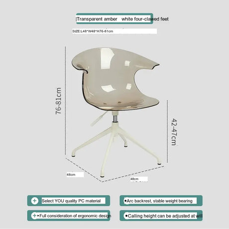 ABOUT WHITE Kiyoshi Elegant Adjustable Computer Chair from ABOUT WHITE