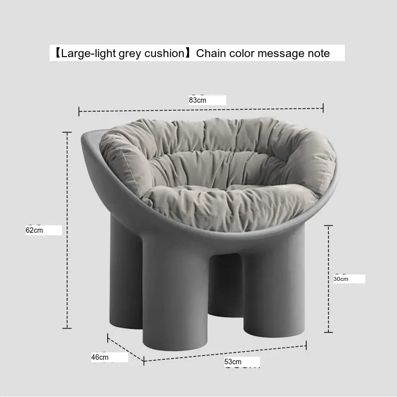 ABOUT WHITE Rosalía Cozy Minimalist Red Chair from ABOUT WHITE