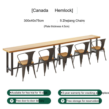 WEIMEI Aislinn Modern Square Narrow Table & Chair Set from WEIMEI