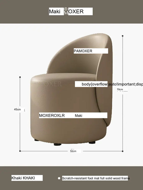 MOXER Araceli Elegant Leather Makeup Stool from MOXER
