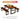 WEIMEI Araceli Industrial-Grade Dining Set Iron Solid Wood Restaurant Table from WEIMEI
