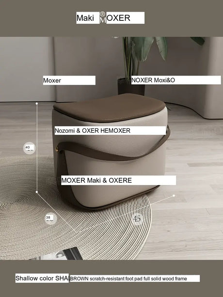 MOXER Isolde Elegant Solid Wood Footstool from MOXER