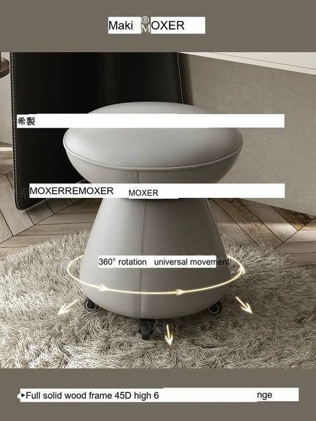 MOXER Zephyra Luxurious Swivel Makeup Stool from MOXER