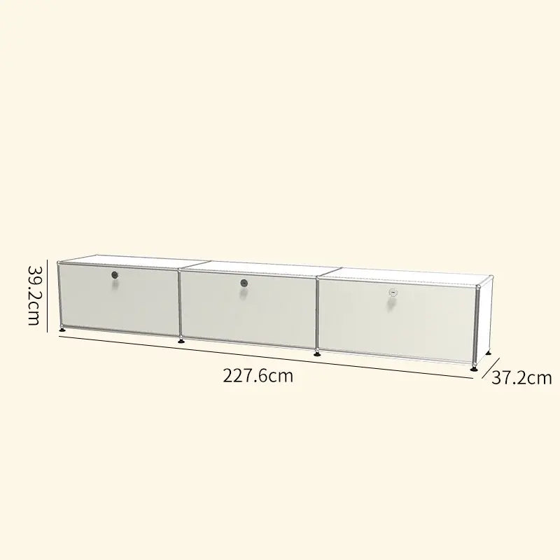 LAIMO Beatrice Retro Modular Stainless Steel Living Room Cabinet from LAIMO