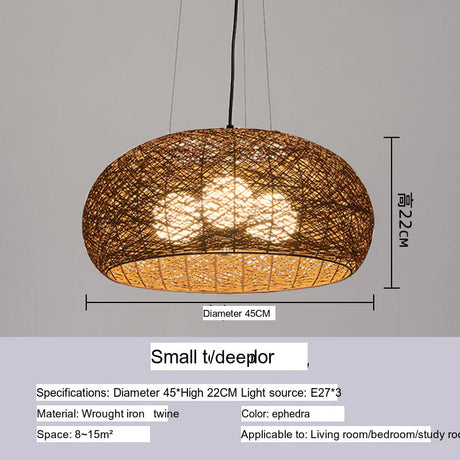 BOJI Kintaro Artistic Woven Lampshade Ceiling Lamp from BOJI