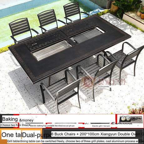 MOJIA Vesper Family-Size Electric BBQ & Hot Pot Table for Shared Dining from MOJIA