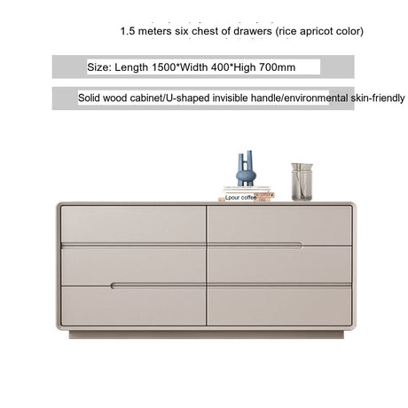 LINYUE Alaric Italian Solid Wood Eight-Drawer Storage Cabinet from LINYUE