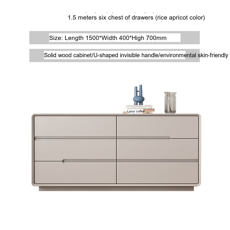 LINYUE Alaric Italian Solid Wood Eight-Drawer Storage Cabinet from LINYUE
