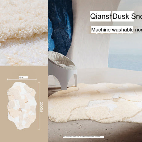 KENZAKI Sakura Snow Washable Rug from KENZAKI