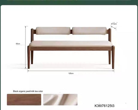 GENJI Haruki Elegant Solid Oak Dining Bench from GENJI