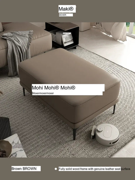 MOXER Juniper High-End Leather Footstool from MOXER