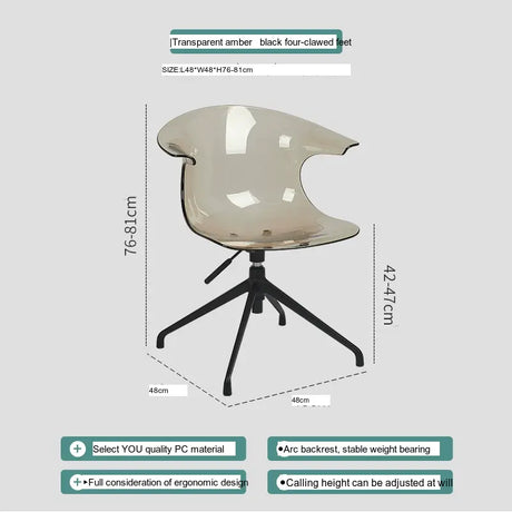 ABOUT WHITE Kiyoshi Elegant Adjustable Computer Chair from ABOUT WHITE