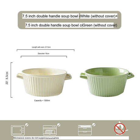 MOSE Striped Double-Ear Soup Bowl from MOSE