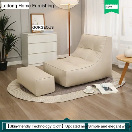 LEDONG Haruka Plush Adjustable Recliner Bean Bag Sofa from LEDONG