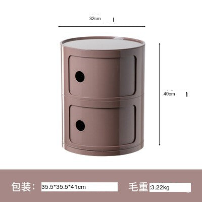NIYE Aveline Minimalist Round Storage Side Table from NIYE