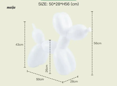 LAZYSPACE Violet Balloon Dog Stool from LAZYSPACE