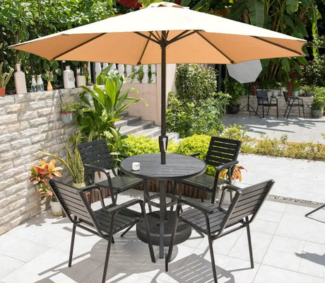 MOJIA Florian Porcelain Pillar Garden Umbrella for Outdoor Lounging from MOJIA