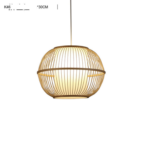 BOJI Haruki Elegant Wooden Bamboo Ceiling Lamp from BOJI
