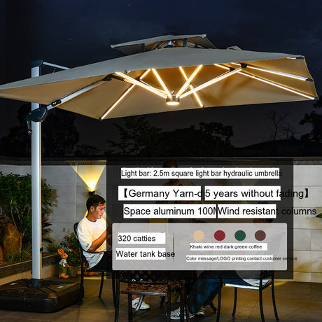 MOJIA Selene Solar-Powered Garden Umbrella with Ambient Glow from MOJIA