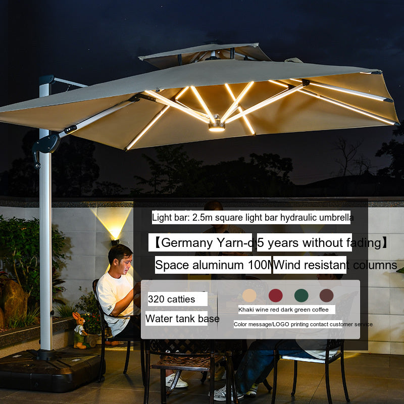 MOJIA Selene Solar-Powered Garden Umbrella with Ambient Glow from MOJIA