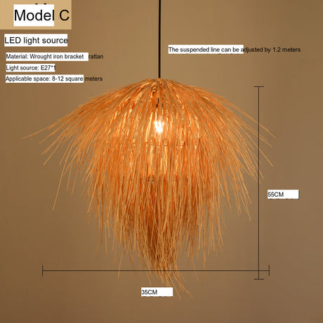 BOJI Azura Elegant Woven Coffee Ceiling Lamp from BOJI