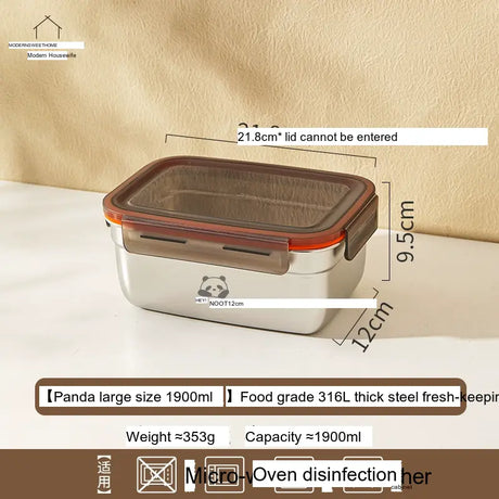 MH Carlotta Stainless Steel Sealing Bento Box from MH