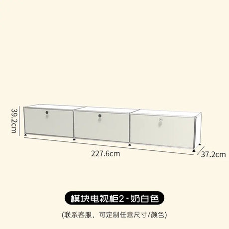 LAIMO Beatrice Retro Modular Stainless Steel Living Room Cabinet from LAIMO