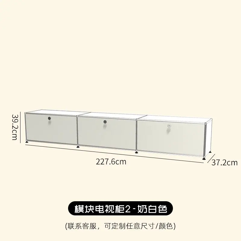 LAIMO Beatrice Retro Modular Stainless Steel Living Room Cabinet from LAIMO