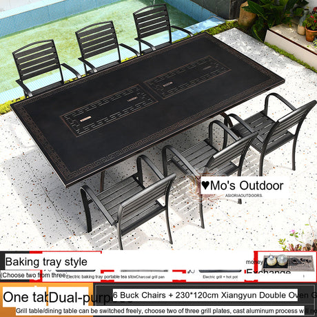 MOJIA Vesper Family-Size Electric BBQ & Hot Pot Table for Shared Dining from MOJIA