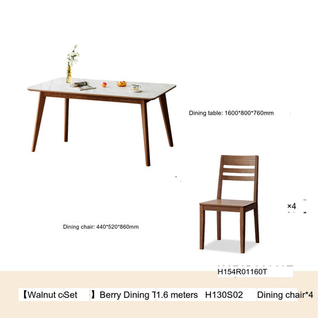 GENJI Yuzuki Minimalist Solid Wood Dining Table from GENJI
