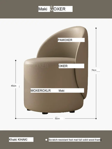 MOXER Araceli Elegant Leather Makeup Stool from MOXER