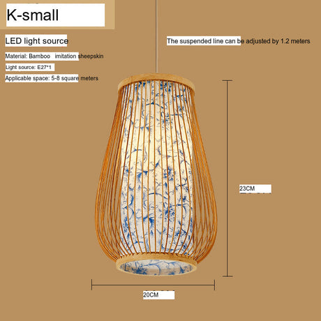 BOJI Amaterasu Elegant Bamboo Balcony Lamp from BOJI