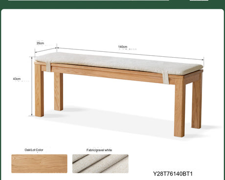 GENJI Hiroshi Minimalist Solid Wood Bench from GENJI
