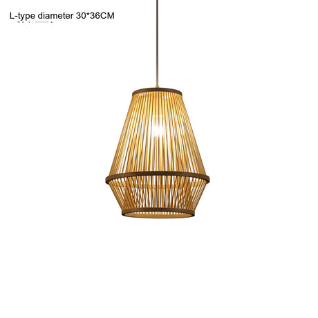 BOJI Haruki Elegant Wooden Bamboo Ceiling Lamp from BOJI